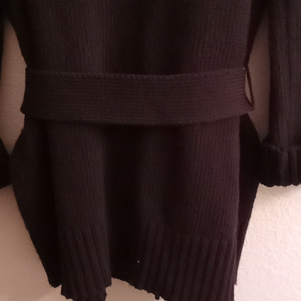 NEW ANN TAYLOR Winter Fall Office Career Minimalist Goth Size S Black Color B42 - Picture 3 of 12